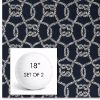 Picture of Bar Harbor Marina | Set of 2 | 18" Sunbrella Boxed Round Outdoor Throw Pillows with Premium Inserts