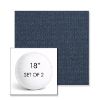 Picture of Blend Indigo | Set of 2 | 18" Sunbrella Boxed Round Outdoor Throw Pillows with Premium Inserts