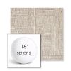 Picture of Boro Walnut | Set of 2 | 18" Sunbrella Boxed Round Outdoor Throw Pillows with Premium Inserts
