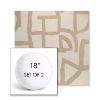 Picture of Brushstroke Stucco | Set of 2 | 18" Sunbrella Boxed Round Outdoor Throw Pillows with Premium Inserts