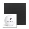 Picture of Canvas Black | Set of 2 | 18" Sunbrella Boxed Round Outdoor Throw Pillows with Premium Inserts