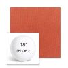 Picture of Canvas Brick | Set of 2 | 18" Sunbrella Boxed Round Outdoor Throw Pillows with Premium Inserts