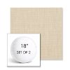Picture of Canvas Flax | Set of 2 | 18" Sunbrella Boxed Round Outdoor Throw Pillows with Premium Inserts