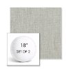 Picture of Canvas Granite | Set of 2 | 18" Sunbrella Boxed Round Outdoor Throw Pillows with Premium Inserts