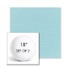 Picture of Canvas Mineral Blue | Set of 2 | 18" Sunbrella Boxed Round Outdoor Throw Pillows with Premium Inserts