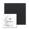Picture of Canvas Raven Black | Set of 2 | 18" Sunbrella Boxed Round Outdoor Throw Pillows with Premium Inserts
