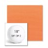 Picture of Canvas Tangerine | Set of 2 | 18" Sunbrella Boxed Round Outdoor Throw Pillows with Premium Inserts