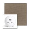 Picture of Canvas Taupe | Set of 2 | 18" Sunbrella Boxed Round Outdoor Throw Pillows with Premium Inserts