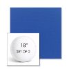 Picture of Canvas True Blue | Set of 2 | 18" Sunbrella Boxed Round Outdoor Throw Pillows with Premium Inserts