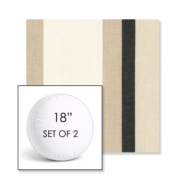 Picture of Canyon Verdon | Set of 2 | 18" Sunbrella Boxed Round Outdoor Throw Pillows with Premium Inserts