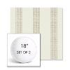 Picture of Caper Linen | Set of 2 | 18" Sunbrella Boxed Round Outdoor Throw Pillows with Premium Inserts