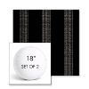 Picture of Caper Onyx | Set of 2 | 18" Sunbrella Boxed Round Outdoor Throw Pillows with Premium Inserts