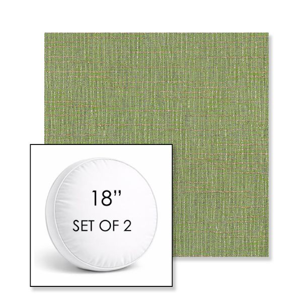 Picture of Cassava Spring | Set of 2 | 18" Sunbrella Boxed Round Outdoor Throw Pillows with Premium Inserts