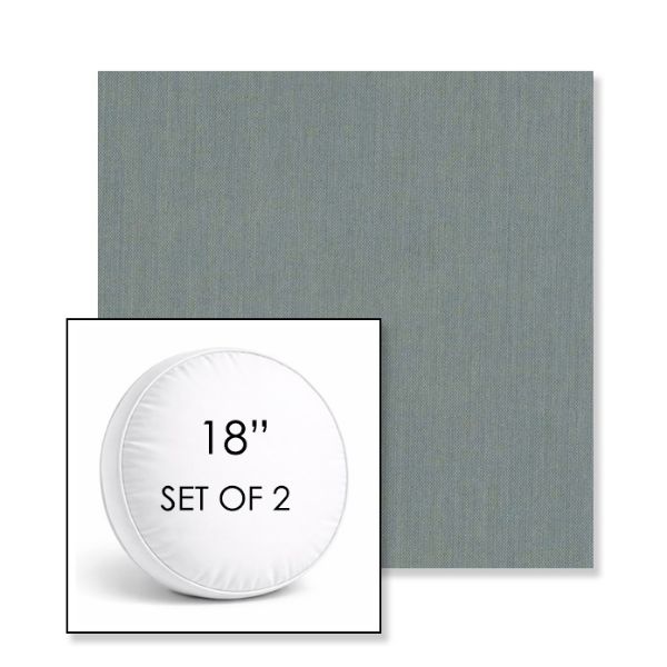 Picture of Cast Seaglass | Set of 2 | 18" Sunbrella Boxed Round Outdoor Throw Pillows with Premium Inserts