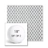 Picture of Detail Denim | Set of 2 | 18" Sunbrella Boxed Round Outdoor Throw Pillows with Premium Inserts