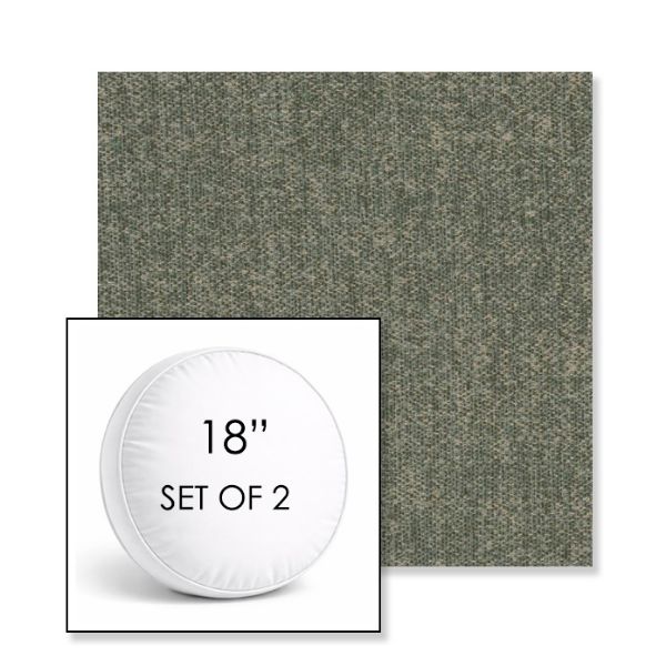 Picture of Dither Fern | Set of 2 | 18" Sunbrella Boxed Round Outdoor Throw Pillows with Premium Inserts
