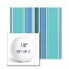 Picture of Dolce Oasis | Set of 2 | 18" Sunbrella Boxed Round Outdoor Throw Pillows with Premium Inserts