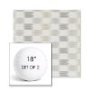 Picture of Dream Dune | Set of 2 | 18" Sunbrella Boxed Round Outdoor Throw Pillows with Premium Inserts