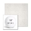 Picture of Dumont Snow | Set of 2 | 18" Sunbrella Boxed Round Outdoor Throw Pillows with Premium Inserts