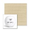 Picture of Dupione Sand | Set of 2 | 18" Sunbrella Boxed Round Outdoor Throw Pillows with Premium Inserts