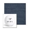 Picture of Embrace Indigo | Set of 2 | 18" Sunbrella Boxed Round Outdoor Throw Pillows with Premium Inserts