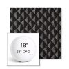 Picture of Etched Angles Char | Set of 2 | 18" Sunbrella Boxed Round Outdoor Throw Pillows with Premium Inserts