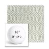 Picture of Etna Juniper | Set of 2 | 18" Sunbrella Boxed Round Outdoor Throw Pillows with Premium Inserts