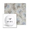 Picture of Etta Vapor | Set of 2 | 18" Sunbrella Boxed Round Outdoor Throw Pillows with Premium Inserts