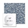Picture of Exquisite Indigo | Set of 2 | 18" Sunbrella Boxed Round Outdoor Throw Pillows with Premium Inserts
