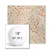 Picture of Flora Sunset | Set of 2 | 18" Sunbrella Boxed Round Outdoor Throw Pillows with Premium Inserts