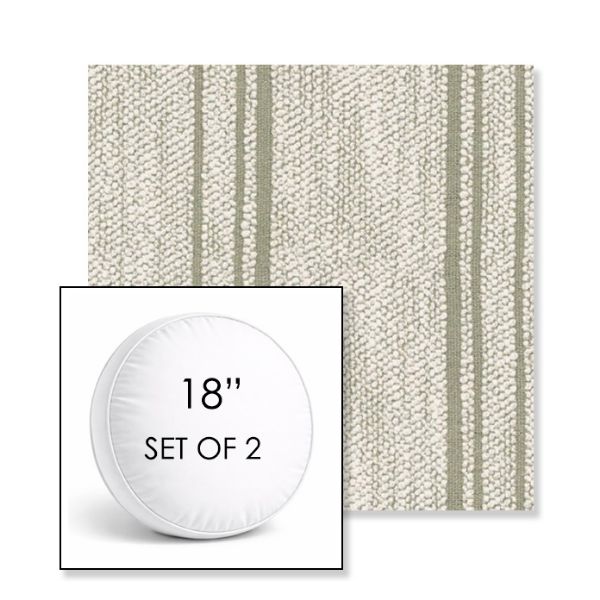 Picture of Harvest Nile | Set of 2 | 18" Sunbrella Boxed Round Outdoor Throw Pillows with Premium Inserts