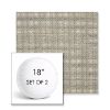 Picture of Hybrid Smoke | Set of 2 | 18" Sunbrella Boxed Round Outdoor Throw Pillows with Premium Inserts