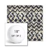 Picture of Inga Midnight | Set of 2 | 18" Sunbrella Boxed Round Outdoor Throw Pillows with Premium Inserts