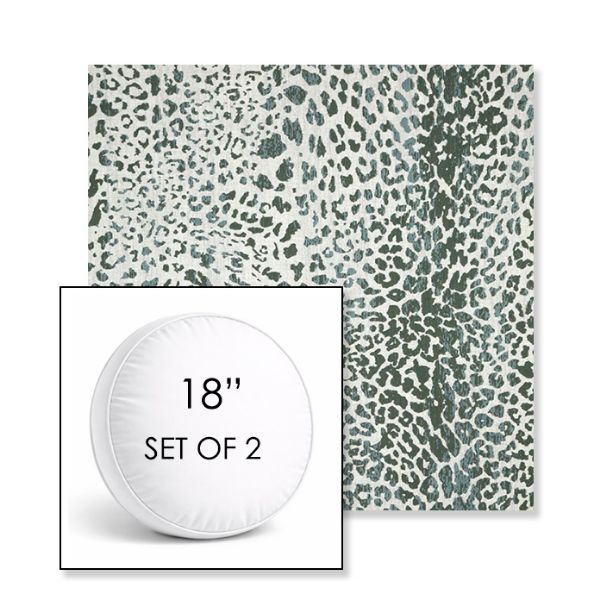 Picture of Instinct Willow | Set of 2 | 18" Sunbrella Boxed Round Outdoor Throw Pillows with Premium Inserts