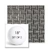 Picture of Key Figure Onyx | Set of 2 | 18" Sunbrella Boxed Round Outdoor Throw Pillows with Premium Inserts