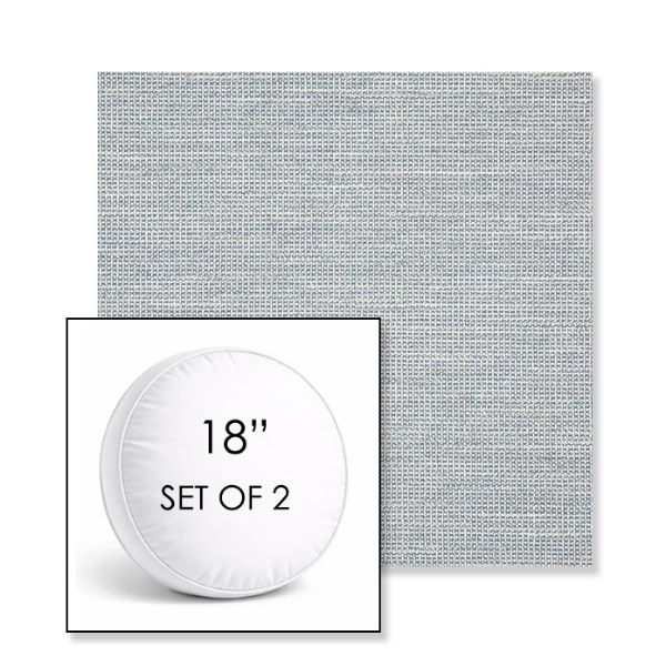 Picture of Kudos Saltwater | Set of 2 | 18" Sunbrella Boxed Round Outdoor Throw Pillows with Premium Inserts