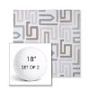 Picture of Labyrinth Cloud | Set of 2 | 18" Sunbrella Boxed Round Outdoor Throw Pillows with Premium Inserts