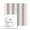 Picture of Leisure Denim | Set of 2 | 18" Sunbrella Boxed Round Outdoor Throw Pillows with Premium Inserts