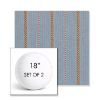 Picture of Linger Slate | Set of 2 | 18" Sunbrella Boxed Round Outdoor Throw Pillows with Premium Inserts