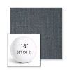 Picture of Linville Indigo | Set of 2 | 18" Sunbrella Boxed Round Outdoor Throw Pillows with Premium Inserts