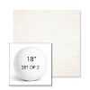 Picture of Litchfield Snow | Set of 2 | 18" Sunbrella Boxed Round Outdoor Throw Pillows with Premium Inserts