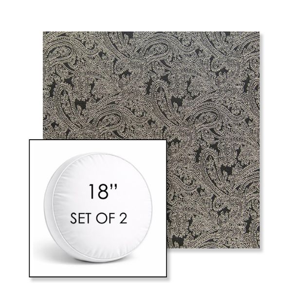 Picture of Mahalo Equinox | Set of 2 | 18" Sunbrella Boxed Round Outdoor Throw Pillows with Premium Inserts