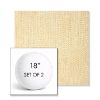 Picture of Margo Parchment | Set of 2 | 18" Sunbrella Boxed Round Outdoor Throw Pillows with Premium Inserts