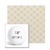 Picture of Mend Saffron | Set of 2 | 18" Sunbrella Boxed Round Outdoor Throw Pillows with Premium Inserts