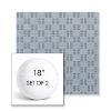 Picture of Mend Slate | Set of 2 | 18" Sunbrella Boxed Round Outdoor Throw Pillows with Premium Inserts