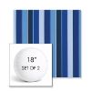 Picture of Milano Cobalt | Set of 2 | 18" Sunbrella Boxed Round Outdoor Throw Pillows with Premium Inserts