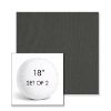 Picture of Natte Dark Taupe | Set of 2 | 18" Sunbrella Boxed Round Outdoor Throw Pillows with Premium Inserts