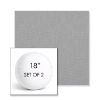 Picture of Natte Grey Chine | Set of 2 | 18" Sunbrella Boxed Round Outdoor Throw Pillows with Premium Inserts