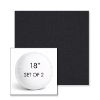 Picture of Natte Sooty | Set of 2 | 18" Sunbrella Boxed Round Outdoor Throw Pillows with Premium Inserts