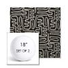 Picture of Nema Newsprint | Set of 2 | 18" Sunbrella Boxed Round Outdoor Throw Pillows with Premium Inserts